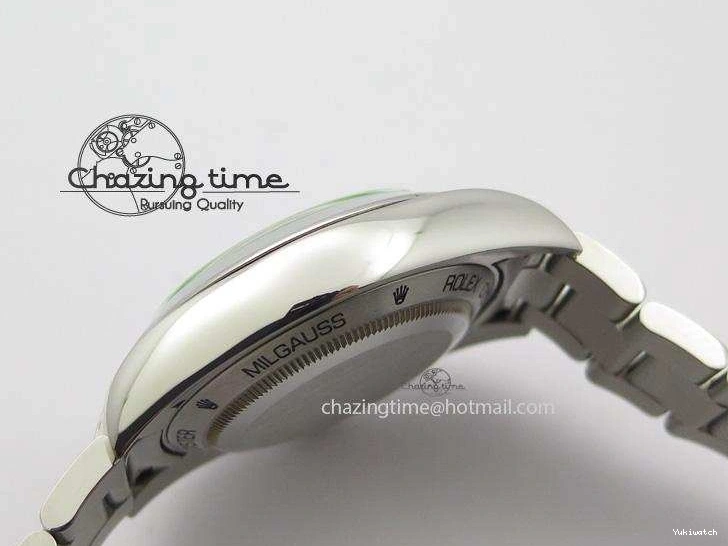 116400 On Bracelet 1:1 Green SS Black Sapphire SA3131 GV Milgauss JF Dial 0707